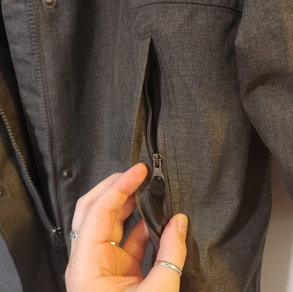 Eddie Bauer Women's Gray Waterproof Hooded Trench Coat XL - Picture 4 of 15